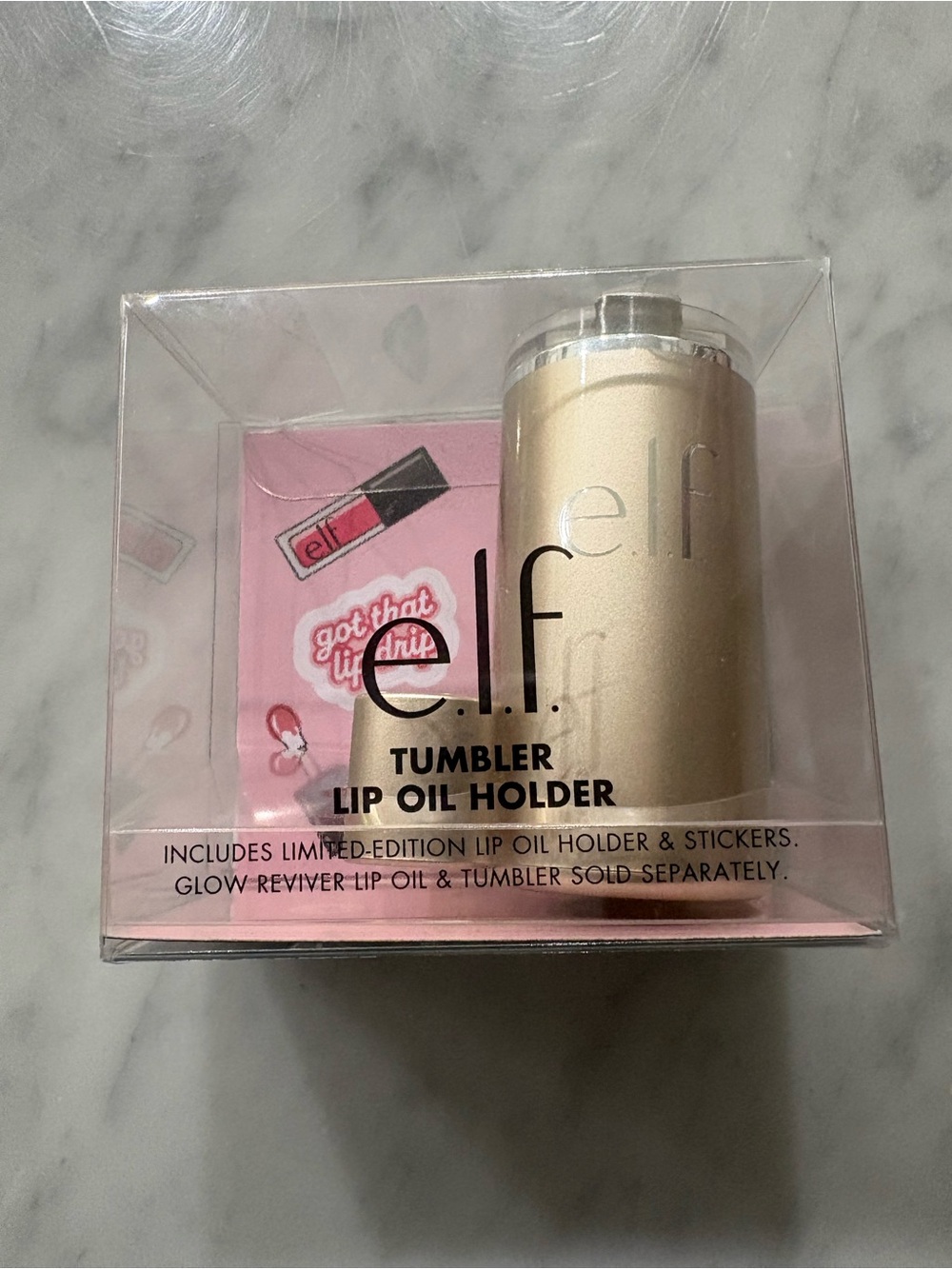 Tumbler Lip Oil Holder — Gold